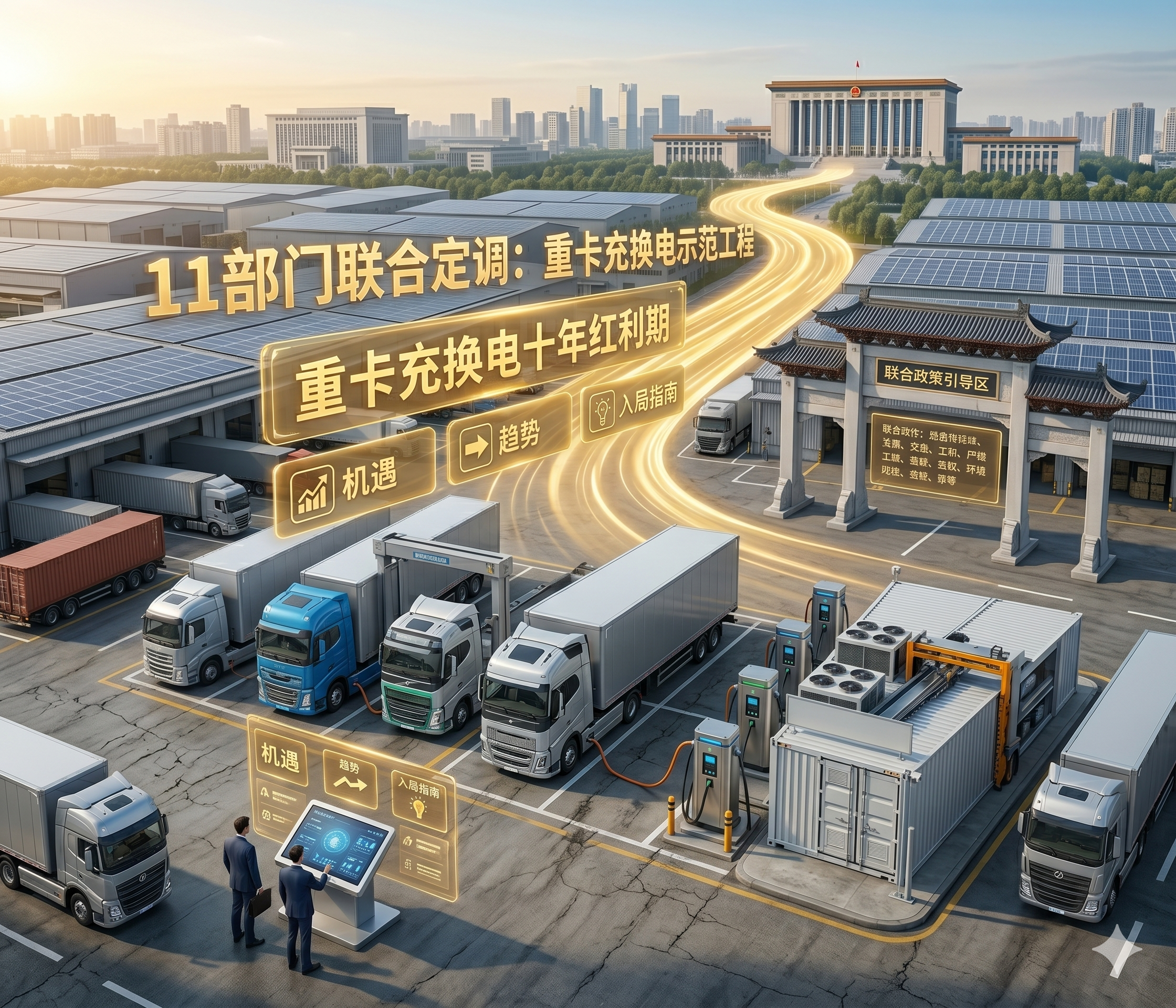 11部门联合定调：重卡充换电赛道进入十年红利期——机遇、趋势与入局指南